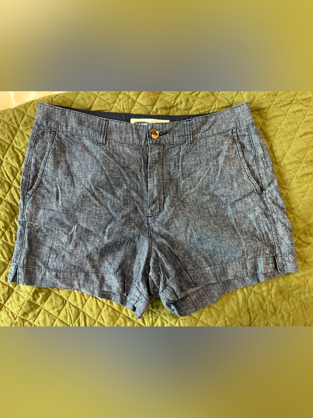 Old Navy Men's Blue Flat-Front Casual Shorts